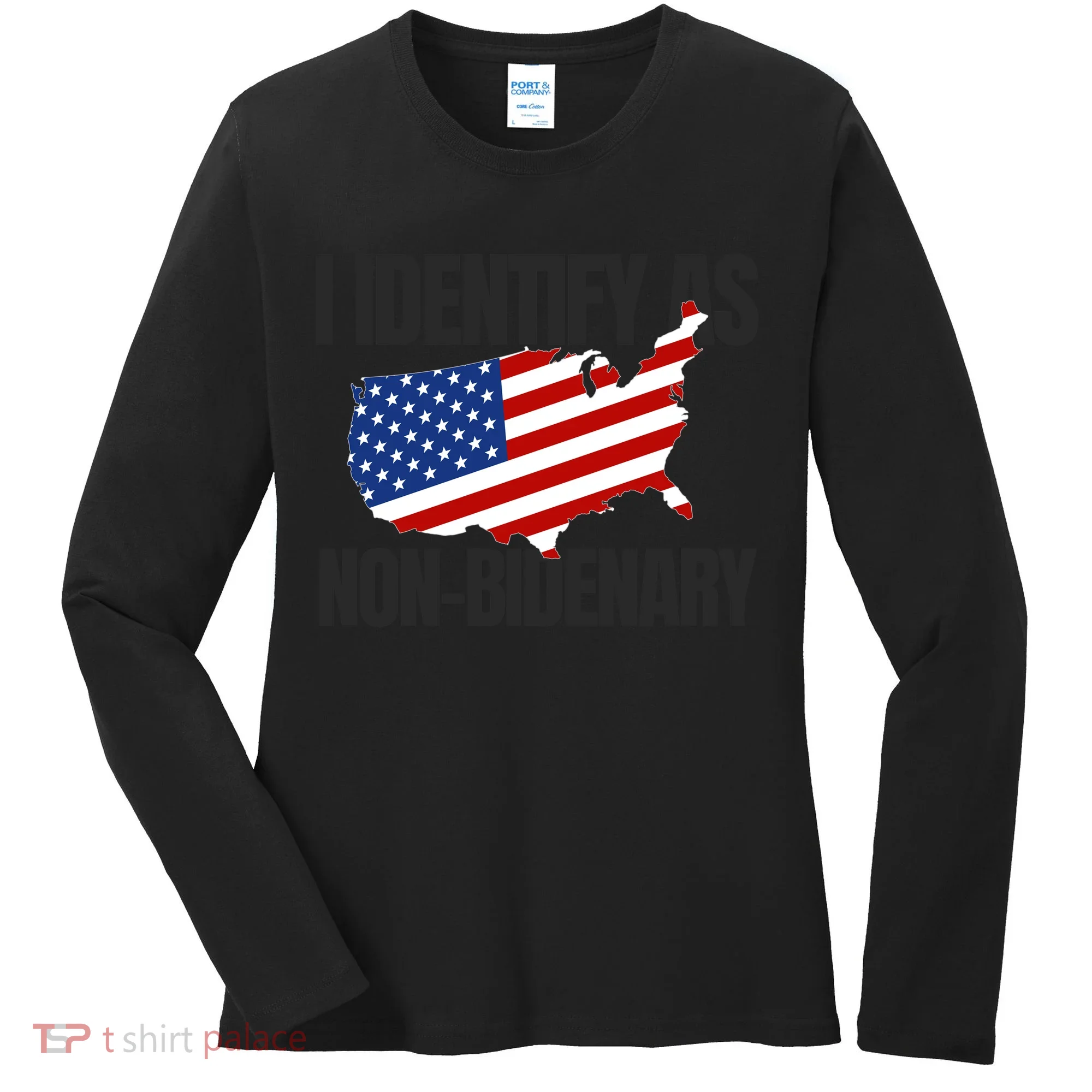 I Identify As Non Bidenary Women's Long Sleeve Shirt