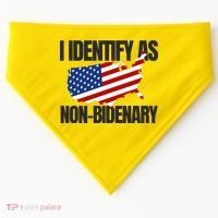 I Identify As Non Bidenary USA-Made Doggie Bandana thumb 0