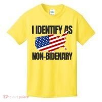 I Identify As Non Bidenary Kids T-Shirt thumb 0