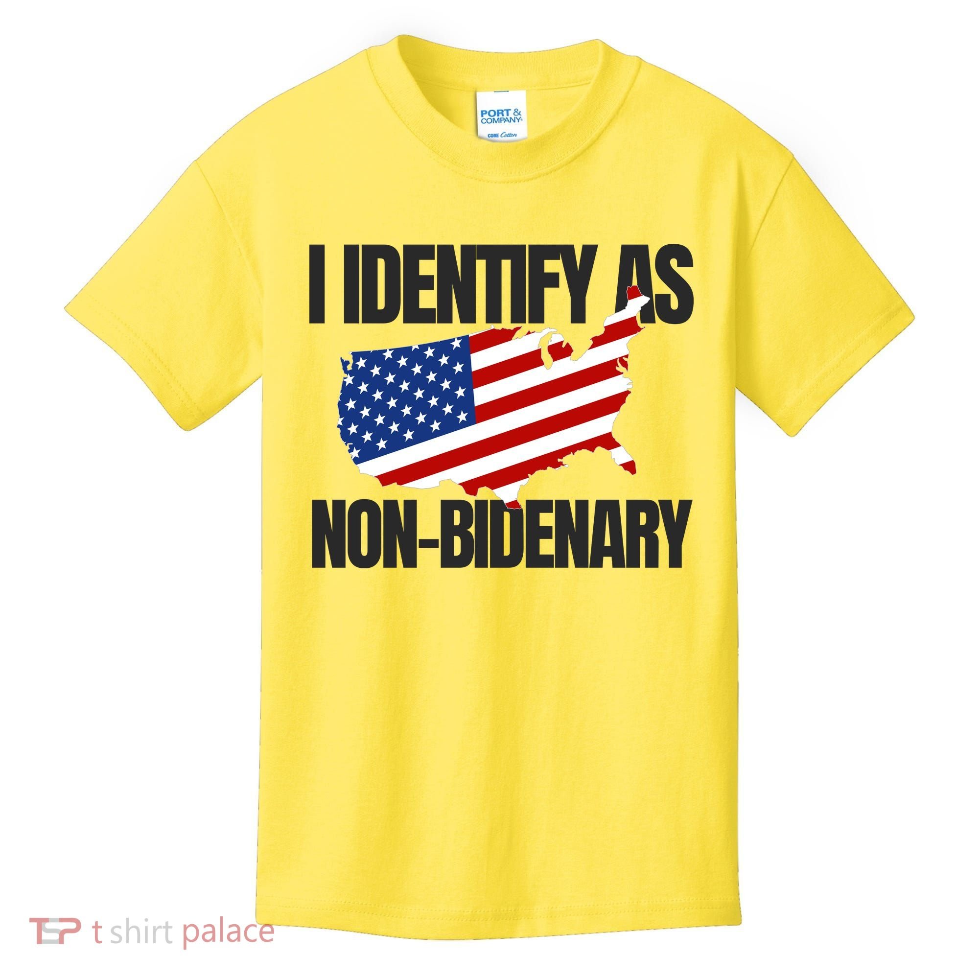 I Identify As Non Bidenary Kids T-Shirt
