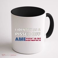I Identify As A Pissed Of American Coffee Mug thumb 1
