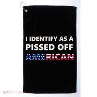 I Identify As A Pissed Of American Golf Towel thumb 0