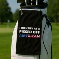 I Identify As A Pissed Of American Golf Towel thumb 2