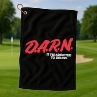 It Im Addicted To Drugs Darn Golf Towel thumb 1