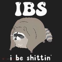 Ibs I Be Shittin Raccoon Funny Hat thumb 2