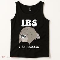 Ibs I Be Shittin Raccoon Funny Tank Top thumb 2