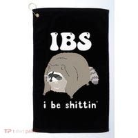 Ibs I Be Shittin Raccoon Funny Golf Towel thumb 0