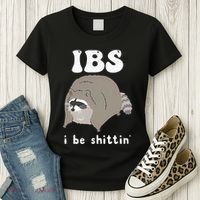 Ibs I Be Shittin Raccoon Funny Women's T-Shirt thumb 3