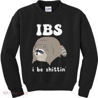 Ibs I Be Shittin Raccoon Funny Kids Sweatshirt thumb 0