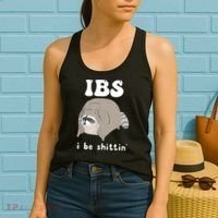 Ibs I Be Shittin Raccoon Funny Women's Tank Top thumb 2