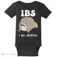Ibs I Be Shittin Raccoon Funny Baby Bodysuit thumb 0