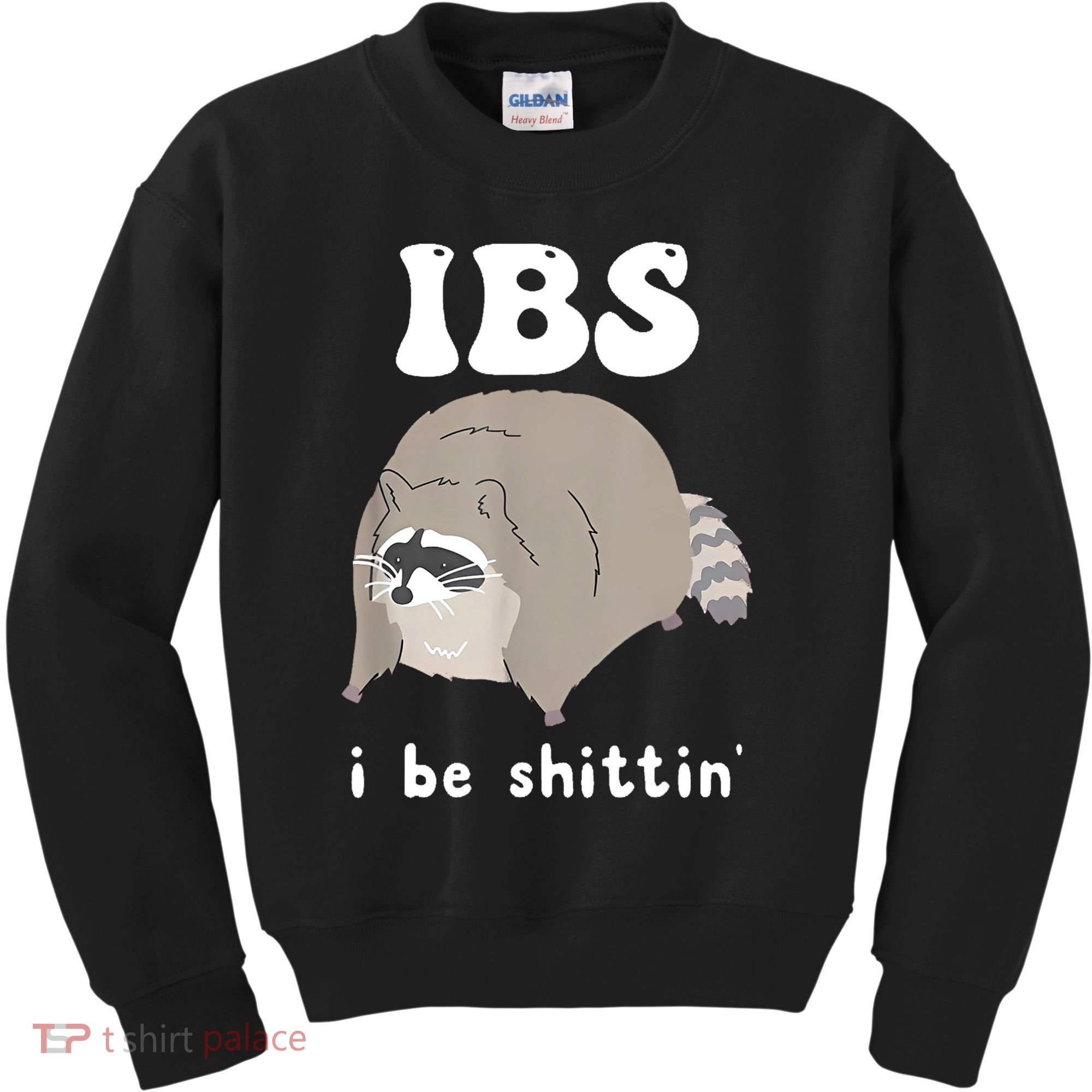 Ibs I Be Shittin Raccoon Funny Kids Sweatshirt