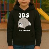 Ibs I Be Shittin Raccoon Funny Kids Hoodie thumb 3