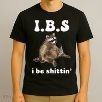 Ibs I Be Shittin Cute Raccoon Funny T-Shirt thumb 3