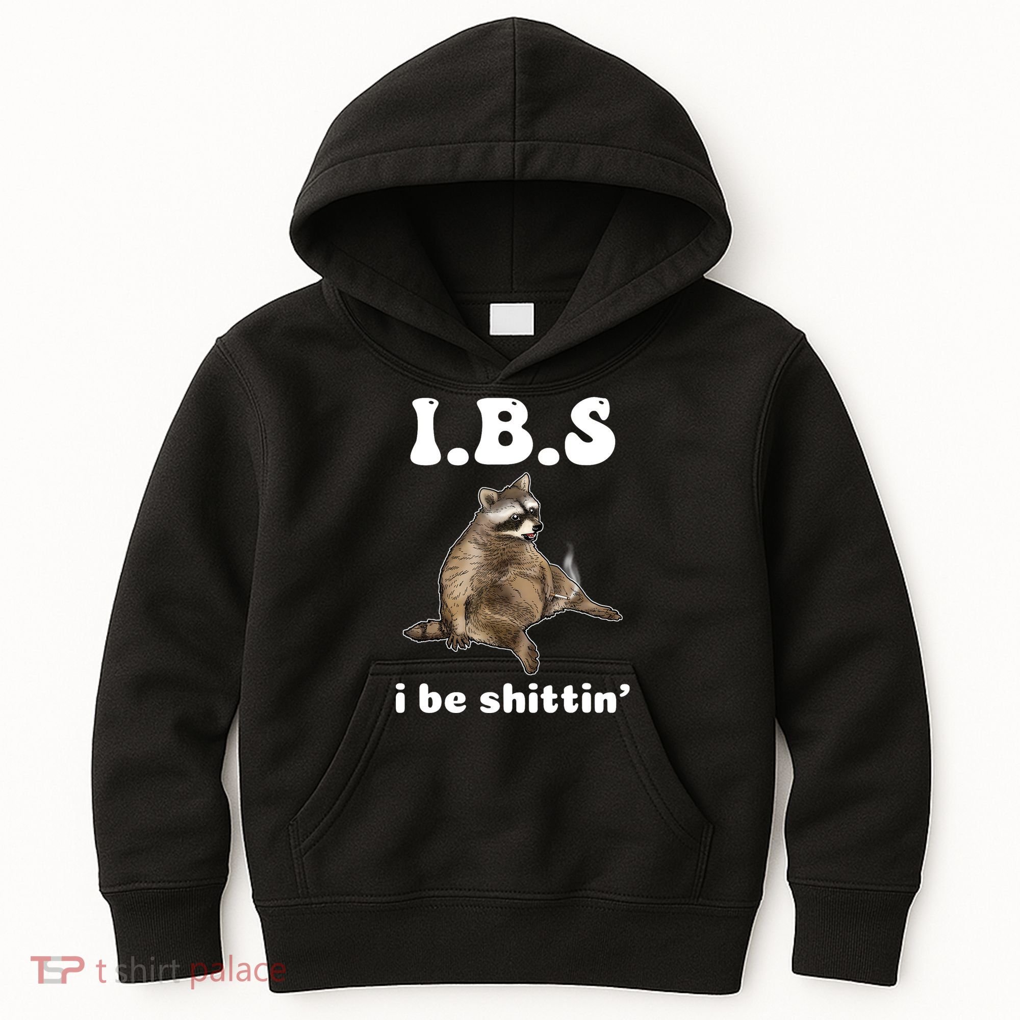 Ibs I Be Shittin Cute Raccoon Funny Kids Hoodie