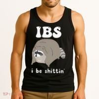 IBS I Be Shittin' Raccoon Funny Tank Top thumb 3
