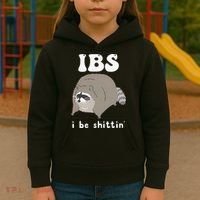 IBS I Be Shittin' Raccoon Funny Kids Hoodie thumb 3