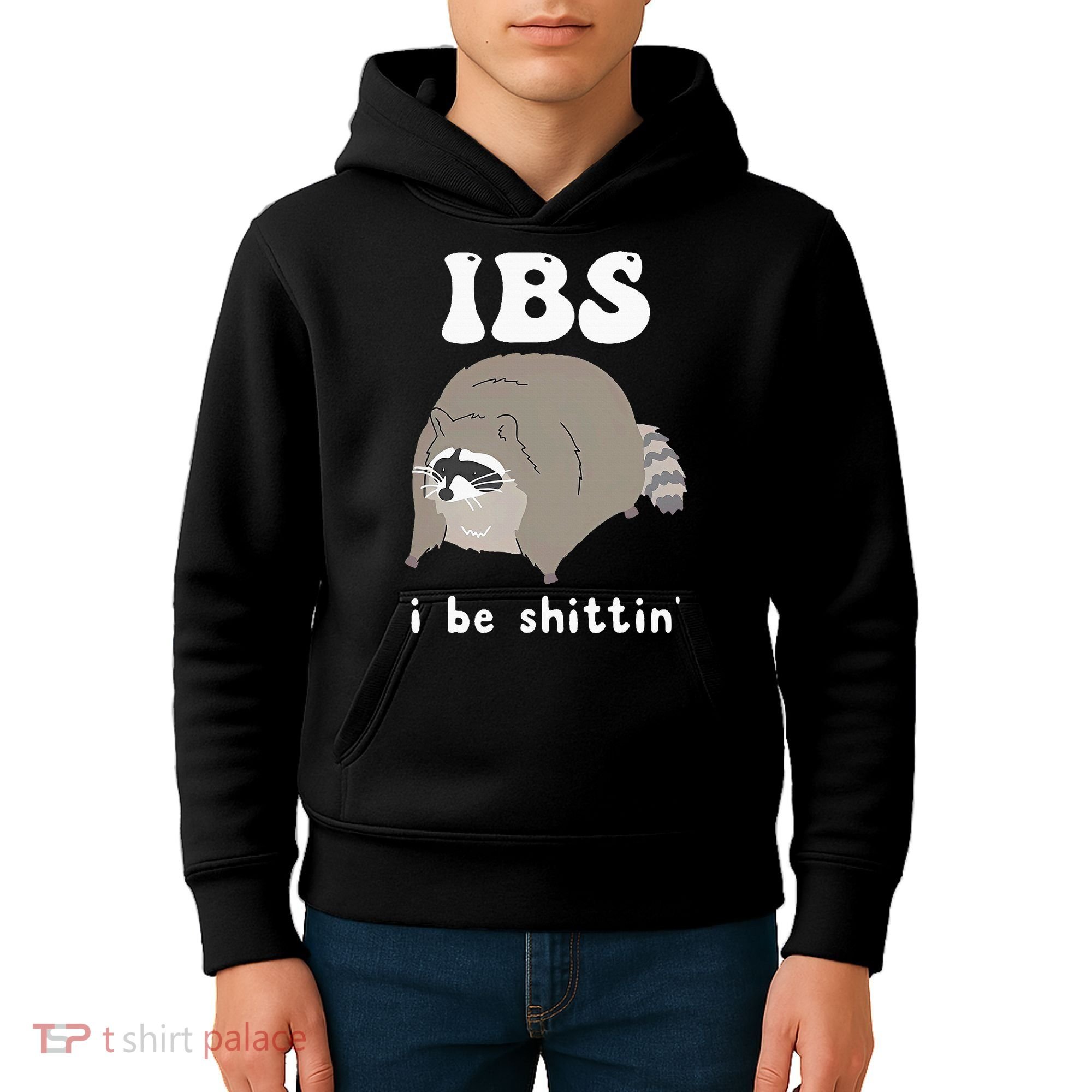 IBS I Be Shittin' Raccoon Funny Kids Hoodie