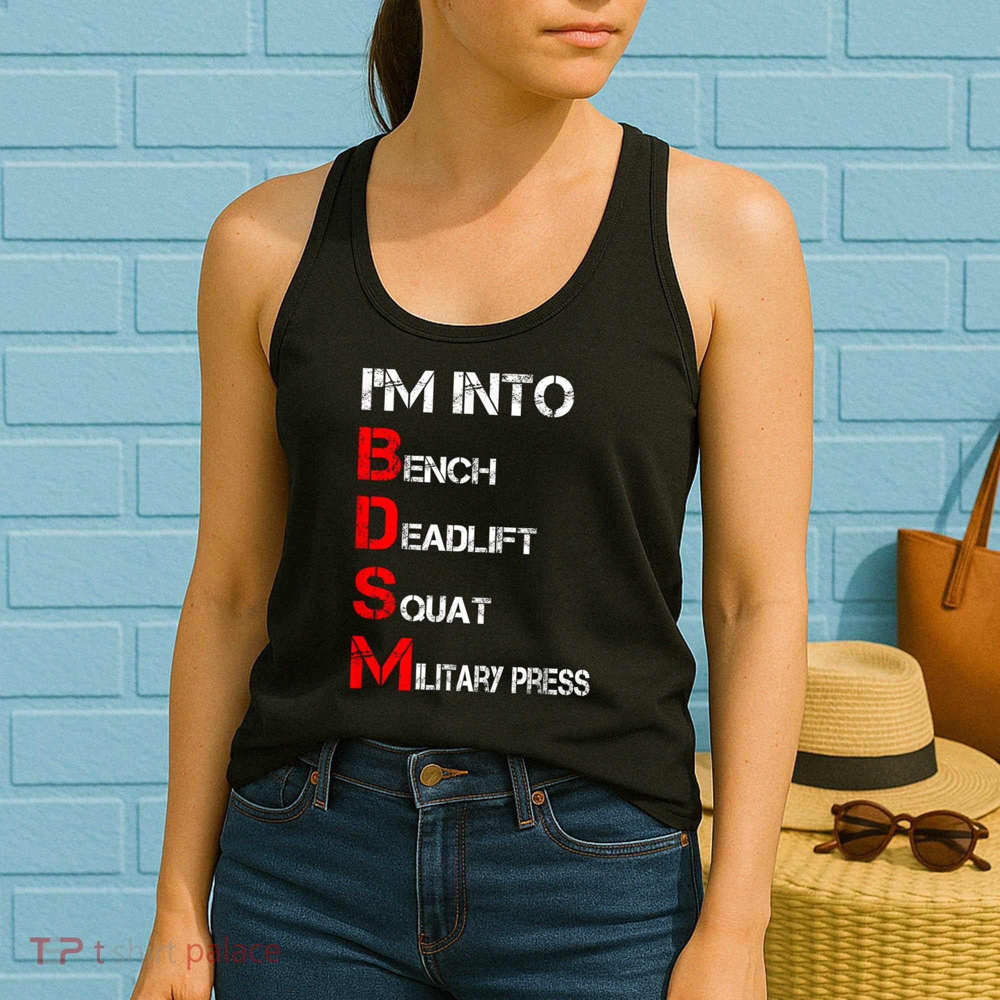 IM Into Bdsm Bench Squat Deadlift Military Press Women's Tank Top