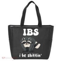 Ibs I Be Shittin Funny Joke Raccoon Tote Bag thumb 0
