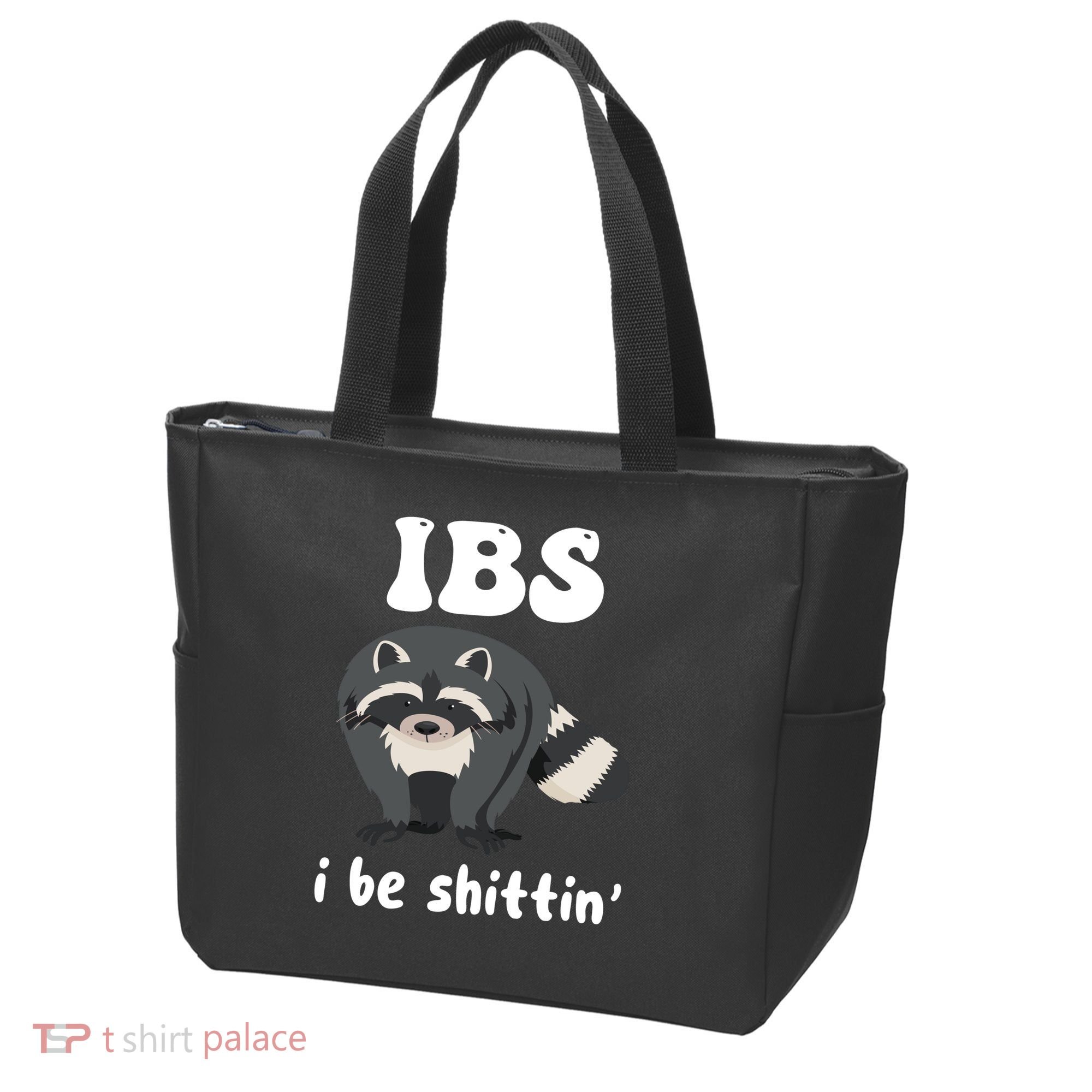 Ibs I Be Shittin Funny Joke Raccoon Tote Bag