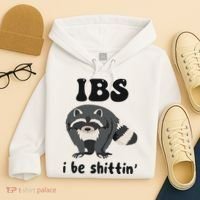 Ibs I Be Shittin Funny Joke Raccoon Hoodie thumb 4