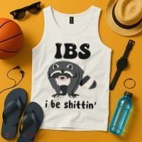 Ibs I Be Shittin Funny Joke Raccoon Tank Top thumb 4