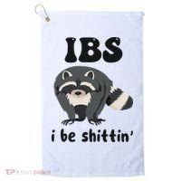 Ibs I Be Shittin Funny Joke Raccoon Golf Towel thumb 0