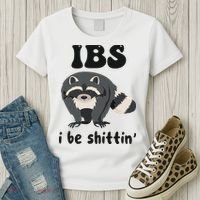 Ibs I Be Shittin Funny Joke Raccoon Women's T-Shirt thumb 3