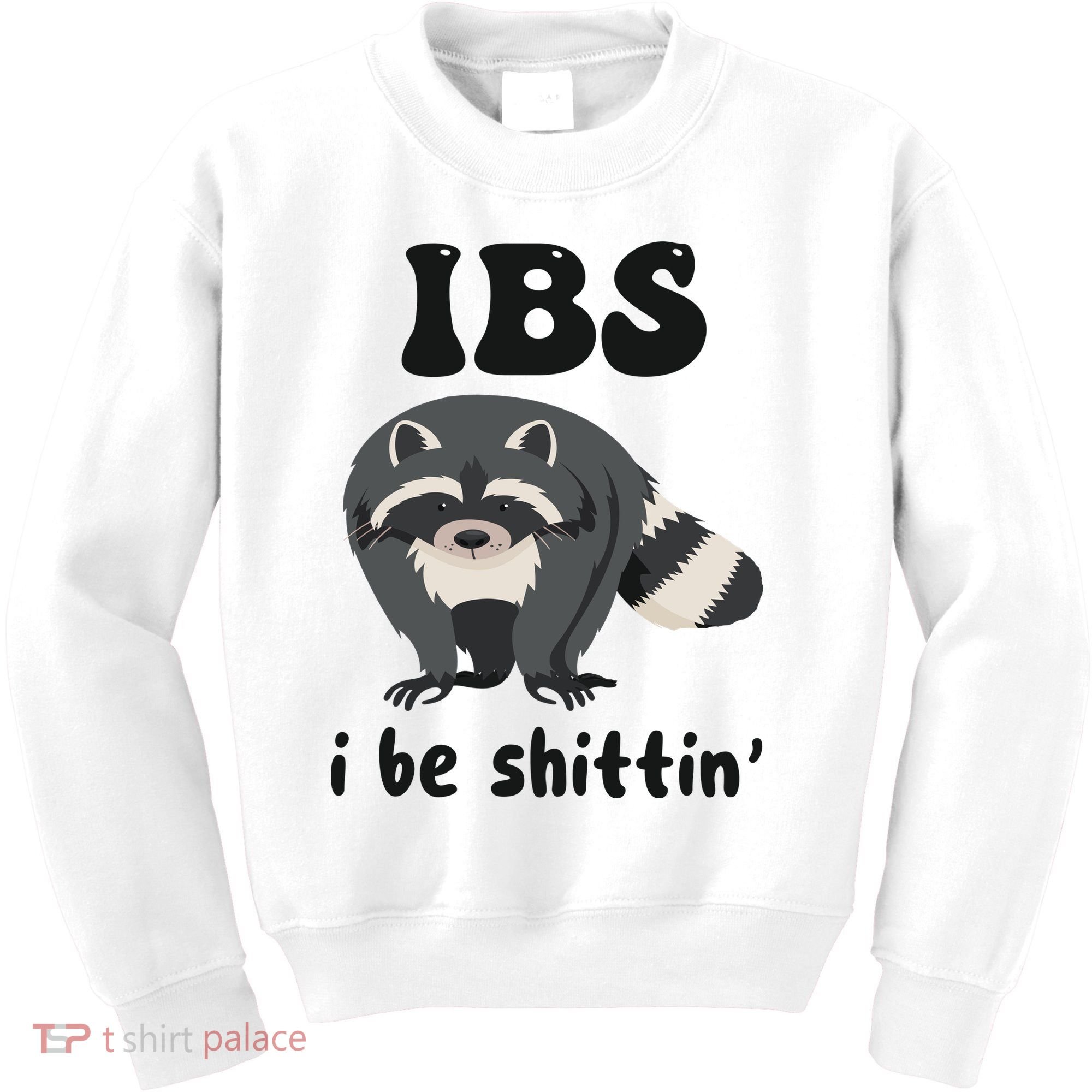 Ibs I Be Shittin Funny Joke Raccoon Kids Sweatshirt