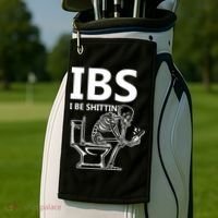 Ibs I Be Shittin Irritable Bowel Syndrome Funny Golf Towel thumb 2