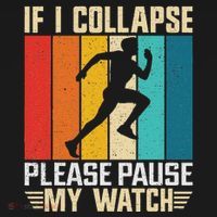 If I Collapse Please Pause My Watch Running Marathon Runner Apron thumb 3