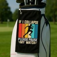 If I Collapse Please Pause My Watch Running Marathon Runner Golf Towel thumb 2
