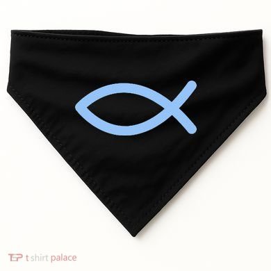 Ichthys Ichthus Christian Symbol Jesus Fish USA-Made Doggie Bandana