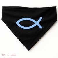 Ichthys Ichthus Christian Symbol Jesus Fish USA-Made Doggie Bandana thumb 0