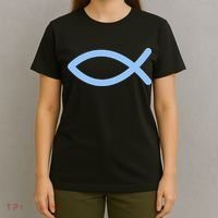 Ichthys Ichthus Christian Symbol Jesus Fish T-Shirt thumb 4