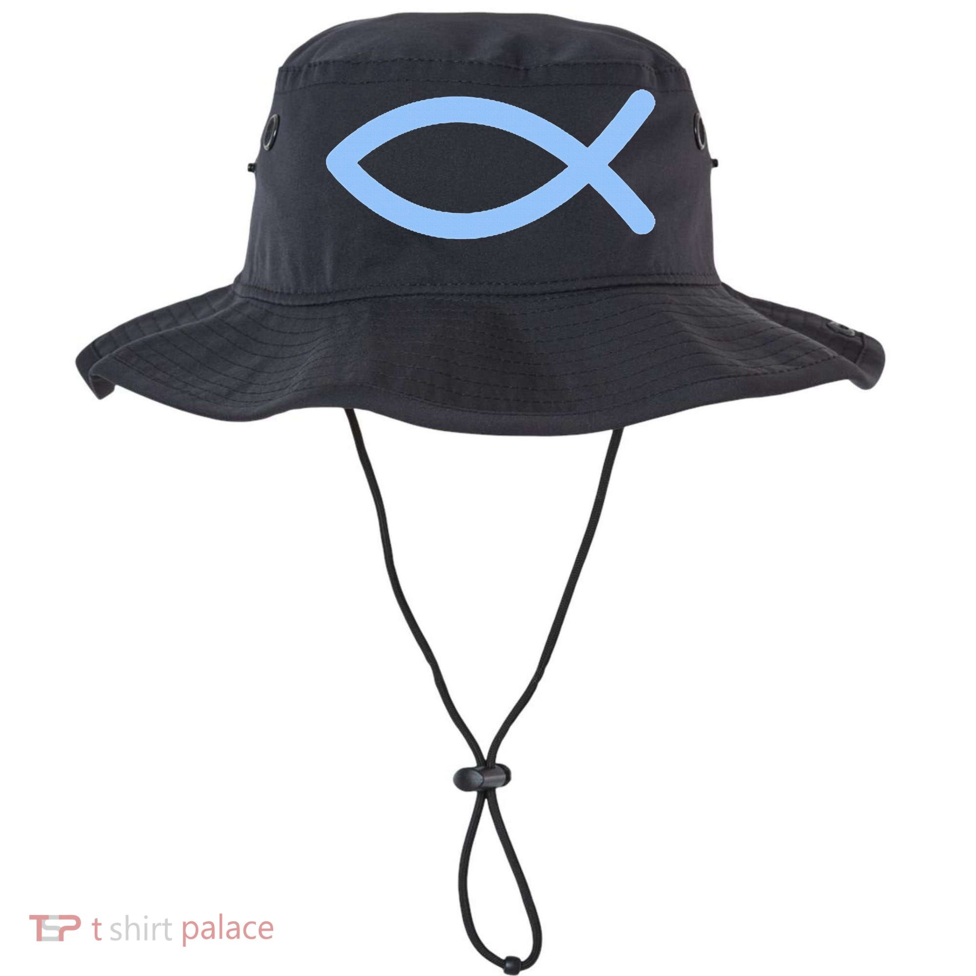 Ichthys Ichthus Christian Symbol Jesus Fish Bucket Hat