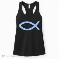 Ichthys Ichthus Christian Symbol Jesus Fish Women's Tank Top thumb 0