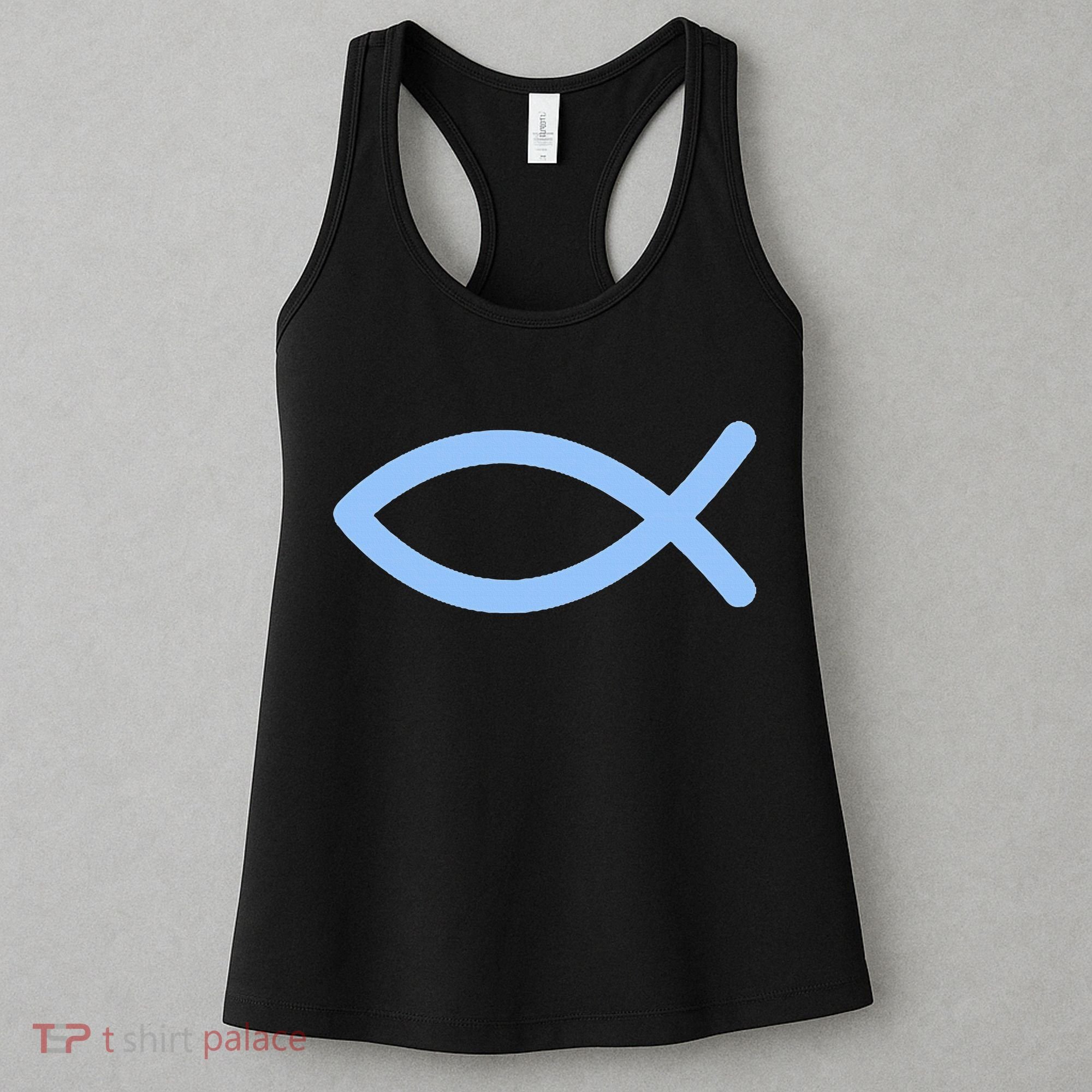 Ichthys Ichthus Christian Symbol Jesus Fish Women's Tank Top