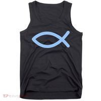Ichthys Ichthus Christian Symbol Jesus Fish Tank Top thumb 0