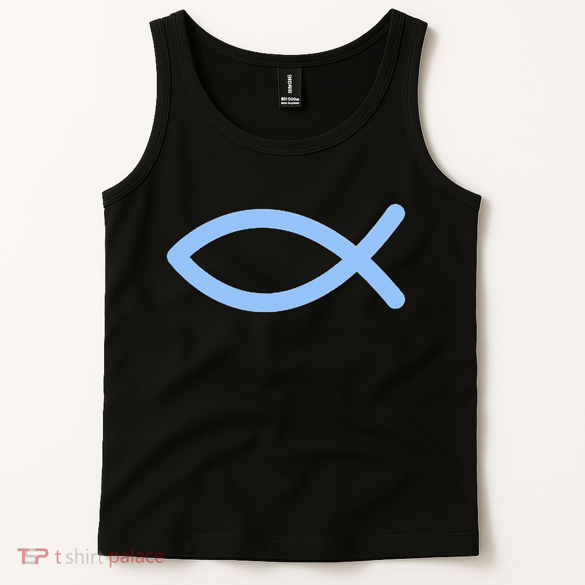 Ichthys Ichthus Christian Symbol Jesus Fish Tank Top