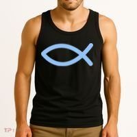 Ichthys Ichthus Christian Symbol Jesus Fish Tank Top thumb 3
