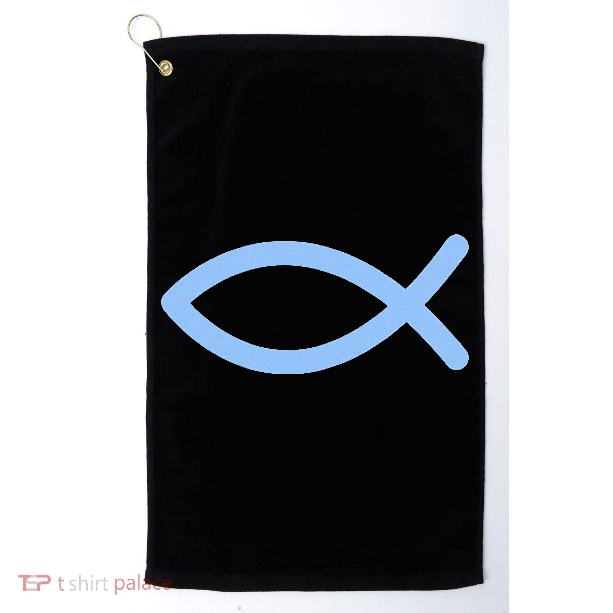 Ichthys Ichthus Christian Symbol Jesus Fish Golf Towel