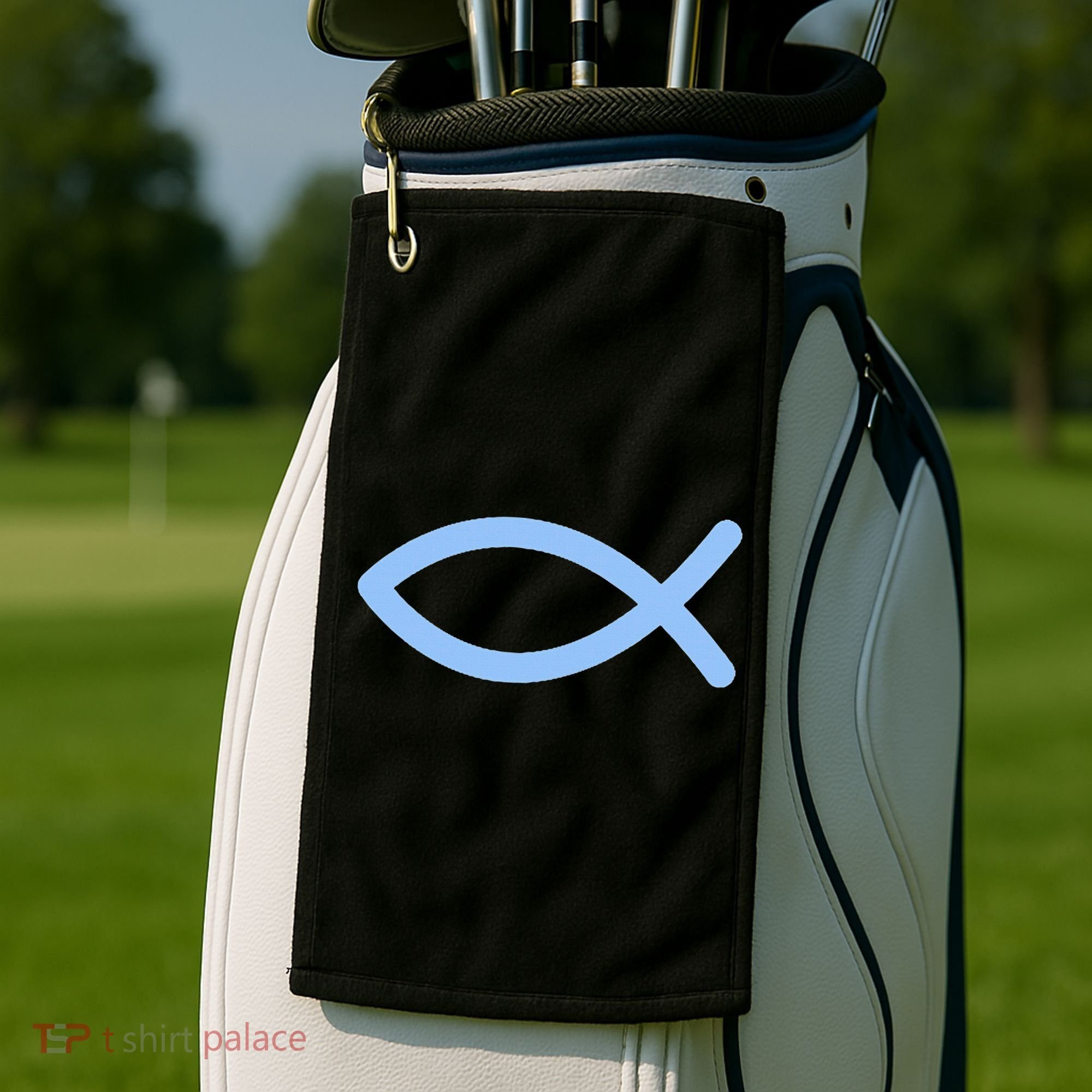 Ichthys Ichthus Christian Symbol Jesus Fish Golf Towel