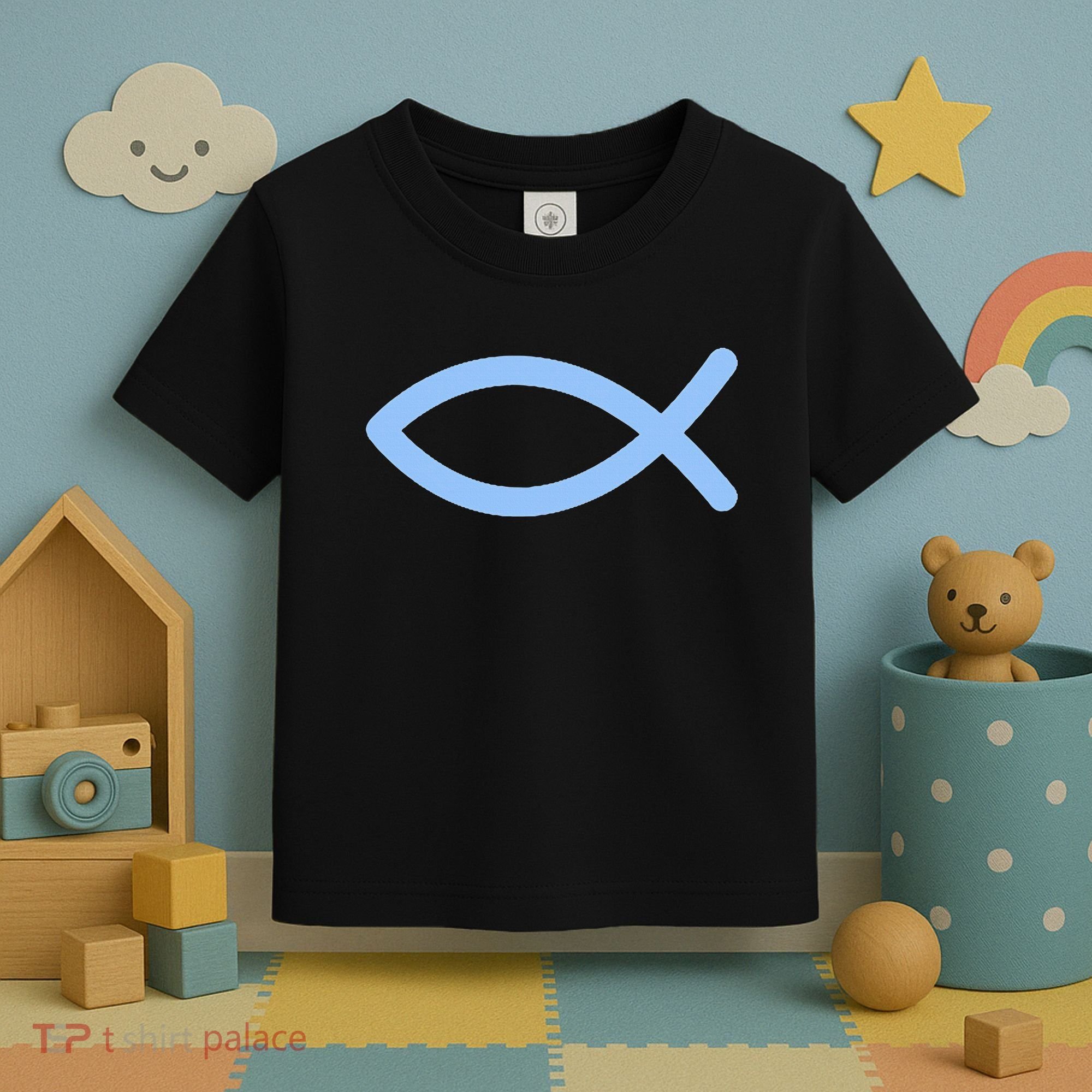 Ichthys Ichthus Christian Symbol Jesus Fish Toddler T-Shirt