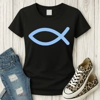Ichthys Ichthus Christian Symbol Jesus Fish Women's T-Shirt thumb 3