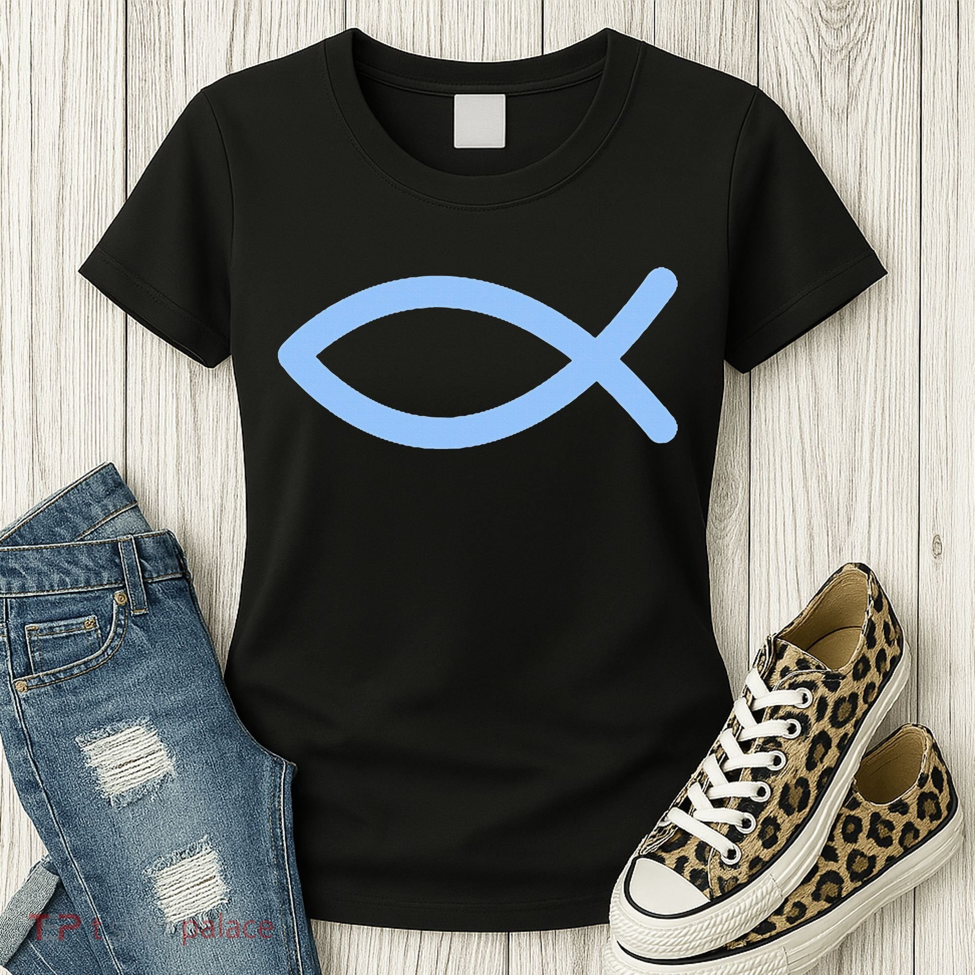 Ichthys Ichthus Christian Symbol Jesus Fish Women's T-Shirt