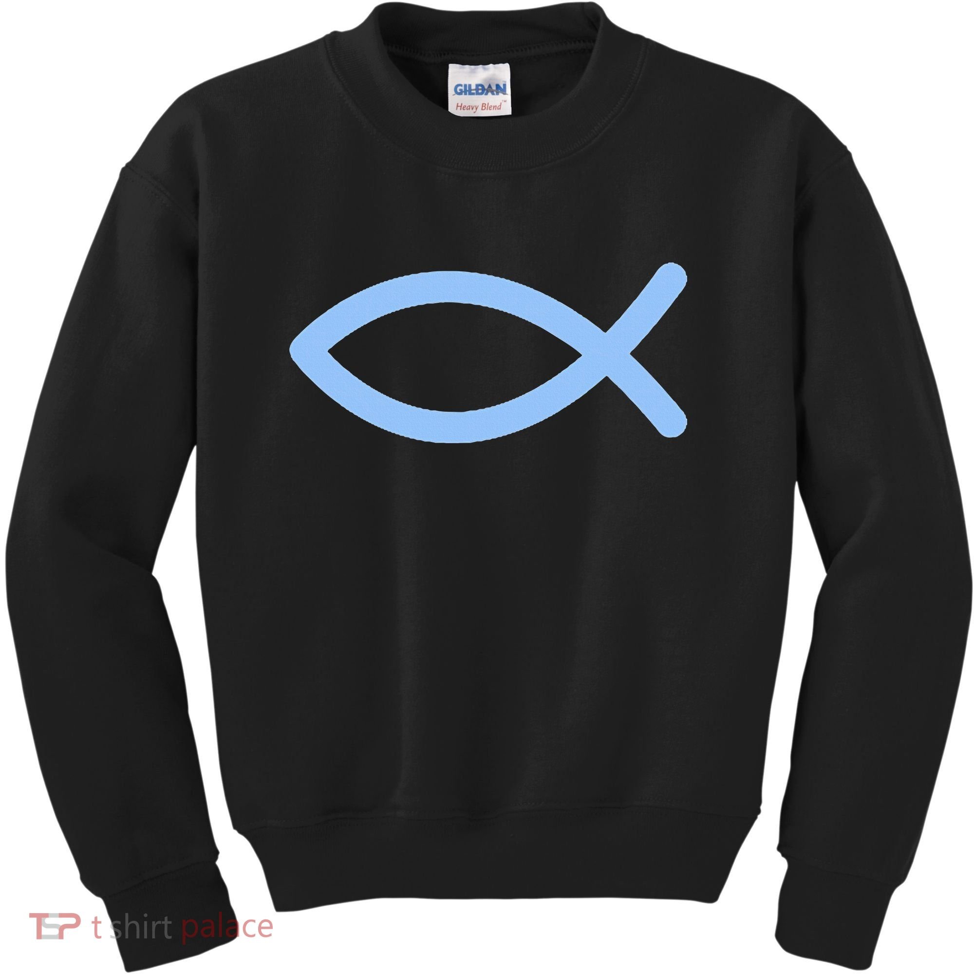 Ichthys Ichthus Christian Symbol Jesus Fish Kids Sweatshirt