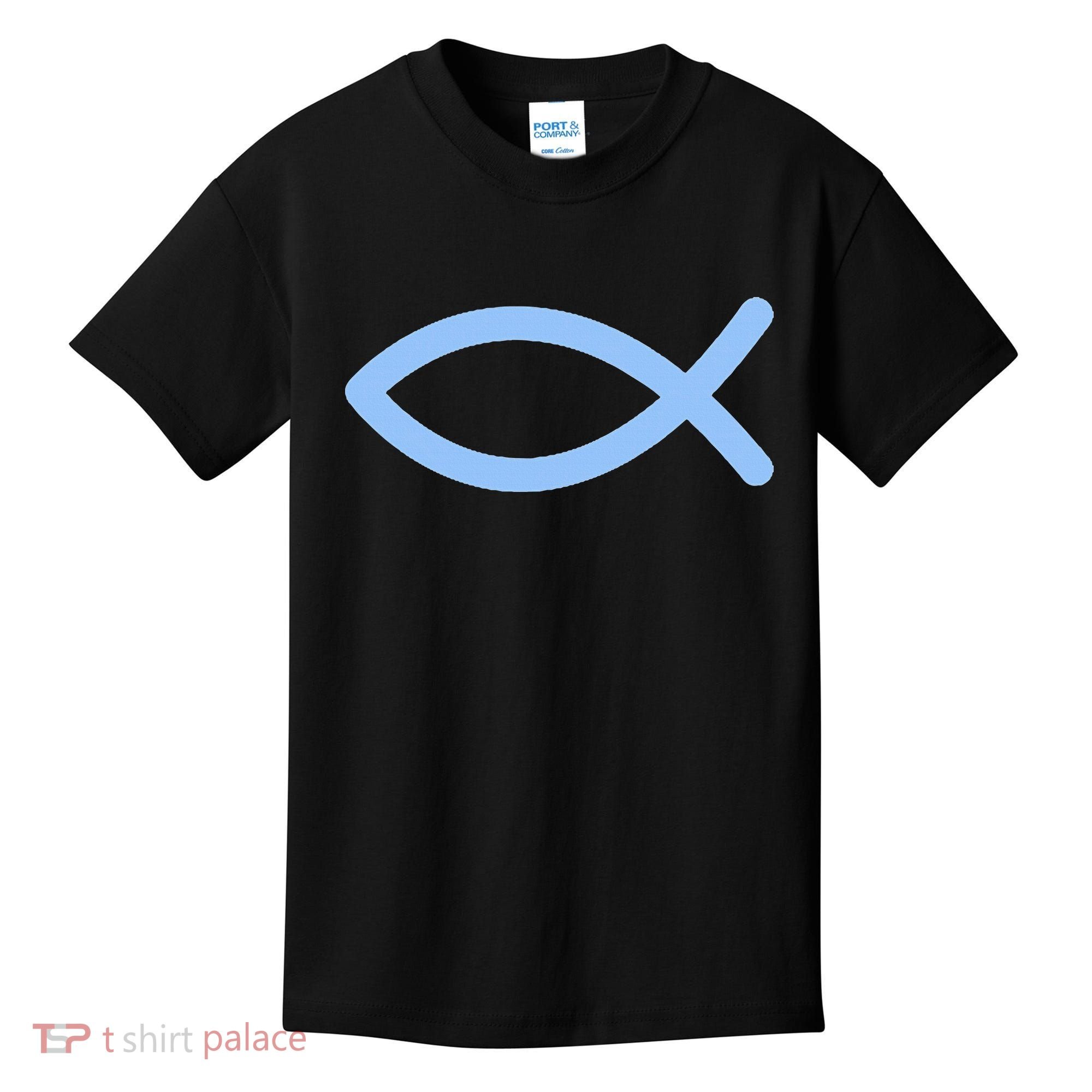 Ichthys Ichthus Christian Symbol Jesus Fish Kids T-Shirt