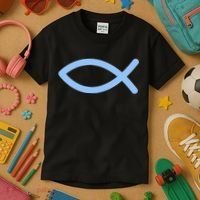 Ichthys Ichthus Christian Symbol Jesus Fish Kids T-Shirt thumb 3